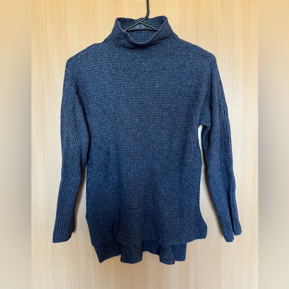 Navy mock neck sweater